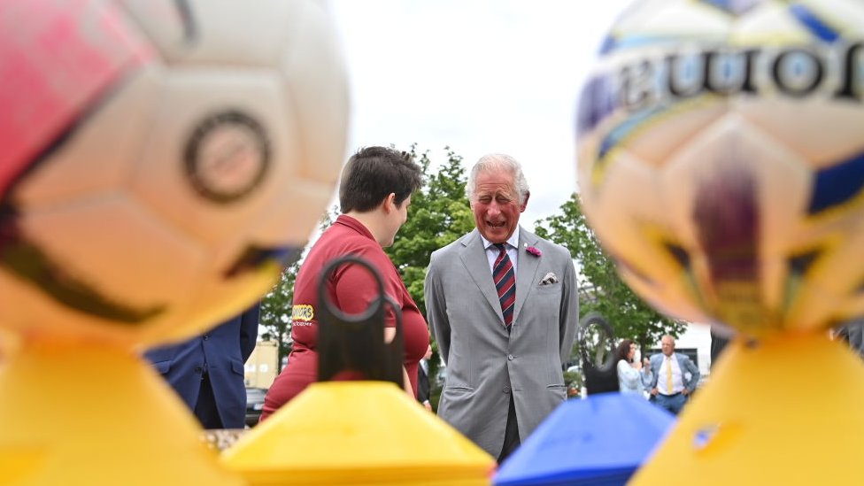 Prince Charles talks to trust supporters in Cardiff