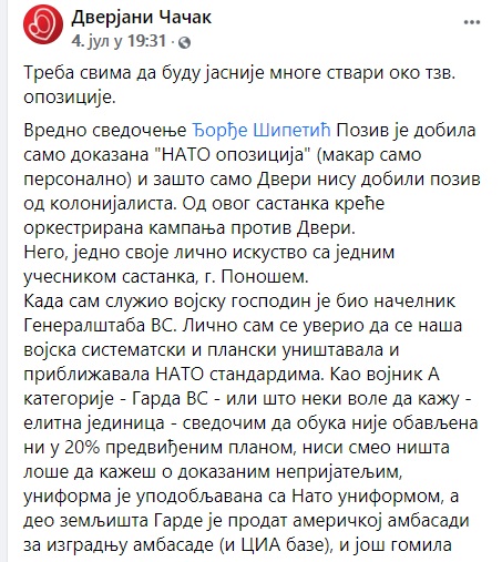 Rat u čačanskoj opoziciji, ko je kupljen i ko radi za Vučića 4 dveri5