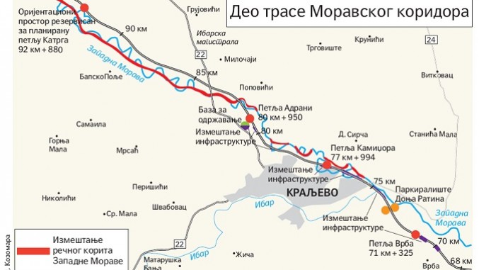 mapa morava koridor ff