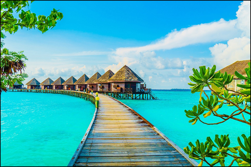 Maldivi blue villa beautiful sea hotel