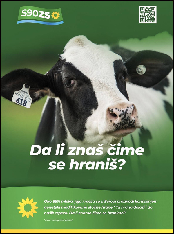 plakat Zeleni GMO