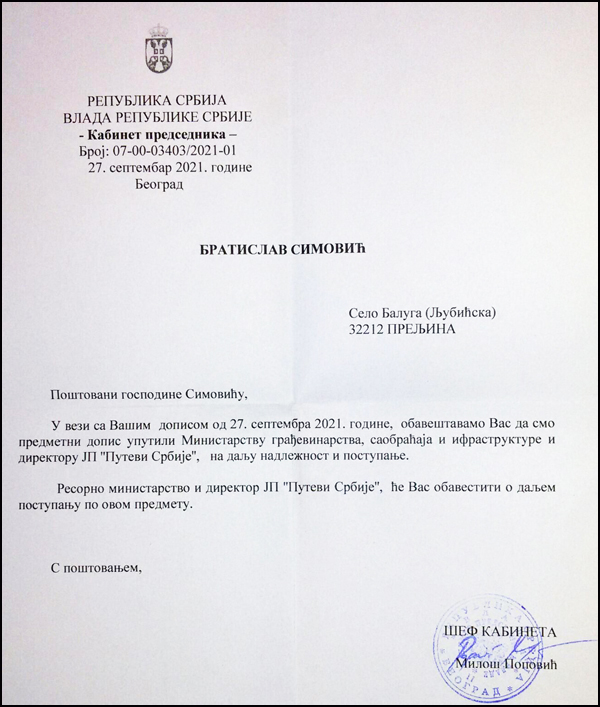 odgovor Vlade