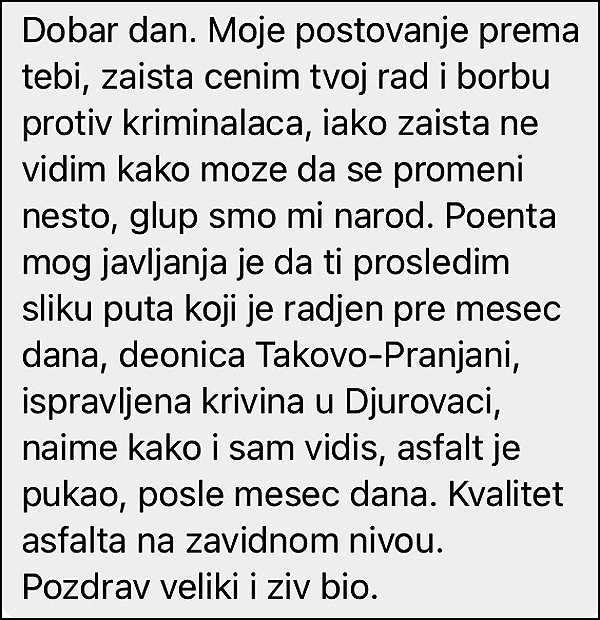 Tek asfaltirano, a već puklo (2) 2 mejl