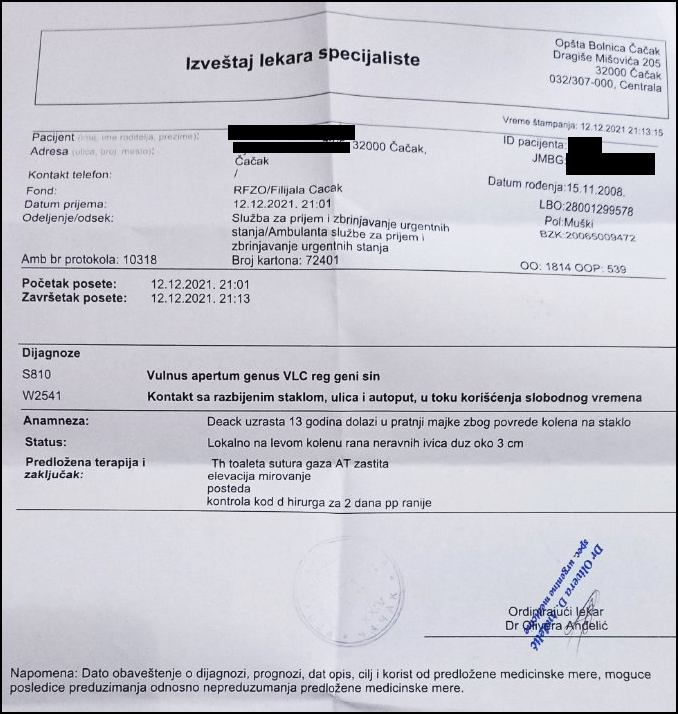 lekarski nalaz
