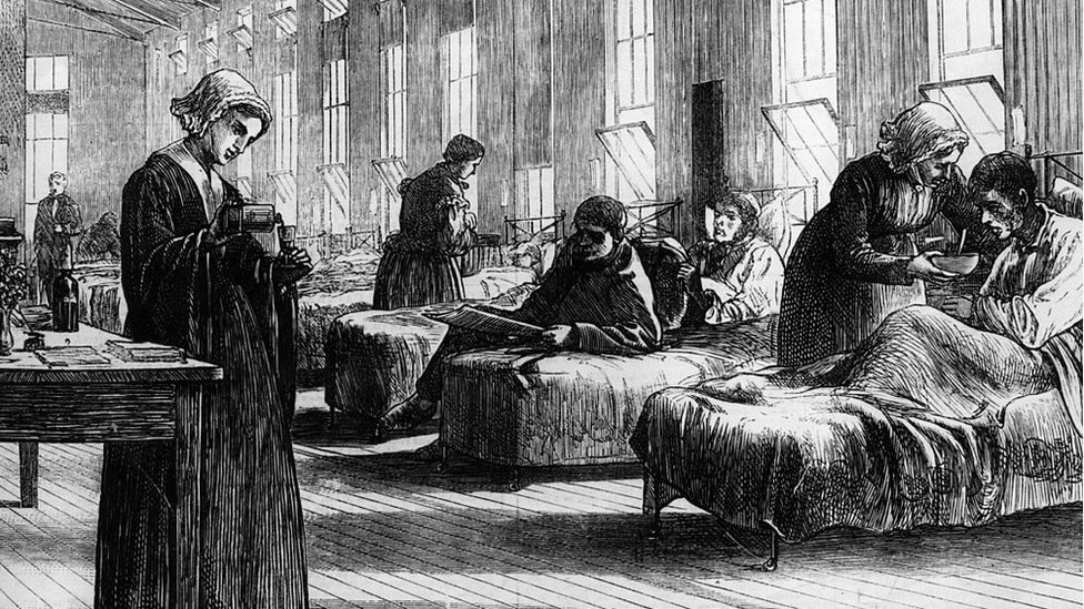 Korona virus i vakcina: Kako su antivakcinaši vršili uticaj na svet kroz istoriju 14 Sketch drawing of female nurses tending sick patients in bed