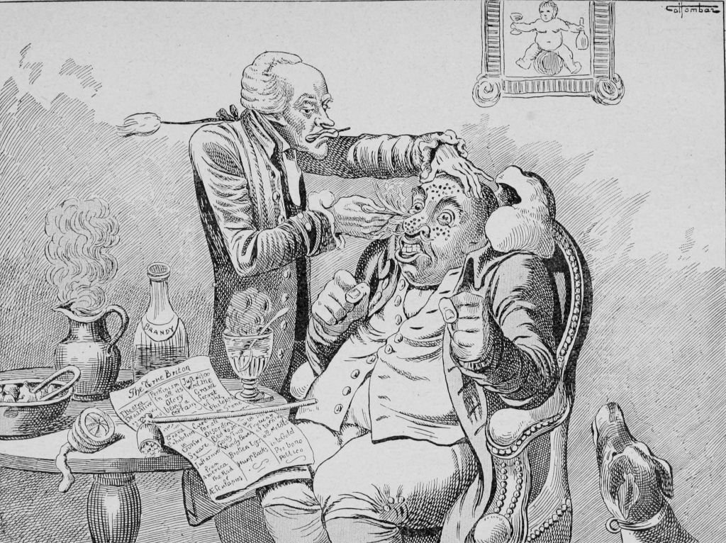 Korona virus i vakcina: Kako su antivakcinaši vršili uticaj na svet kroz istoriju 15 A physician holds a patient down while cutting him as a potion boils in a jug.