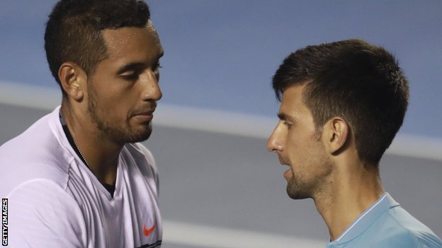 Novak Đoković: Podrška srpskom teniseru od kolega, patrijarh se moli za njega, novi skup u Beogradu - igrao se tenis 6 Nick Kyrgios and Novak Djokovic