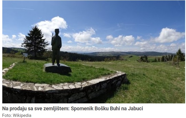Prodaje se Memorijalni kompleks „Boško Buha“ 1 bosko buha