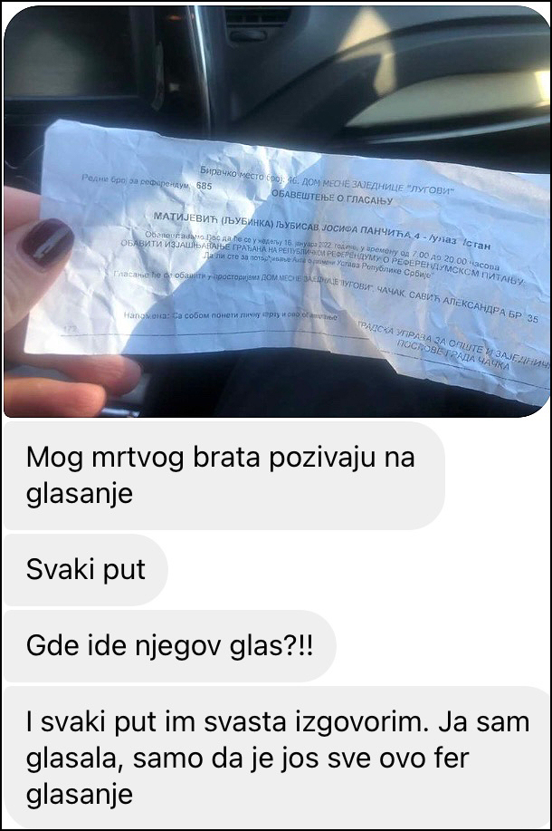 CRTA: Do 13 časova na glasanje je izašlo ukupno 12 odsto građana 1 poziv za glasanje
