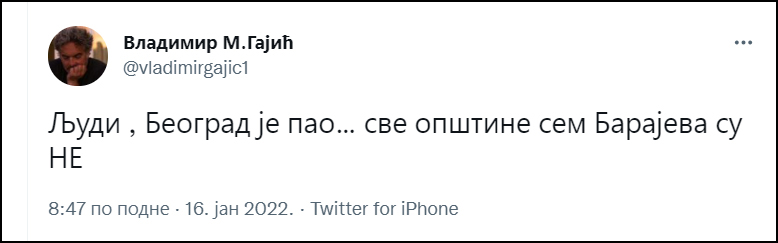 vlade gajic twitt