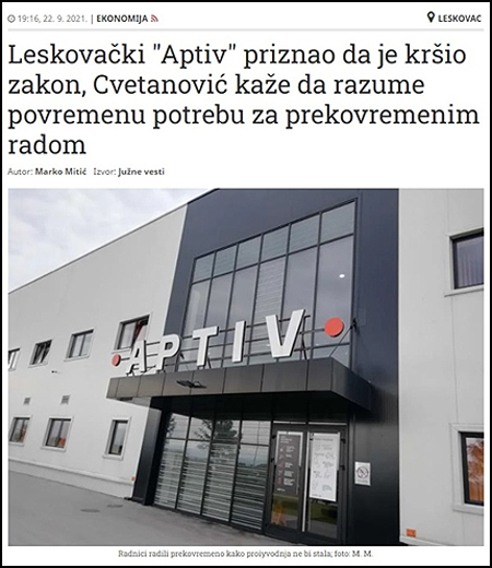 Aptiv Leskovac