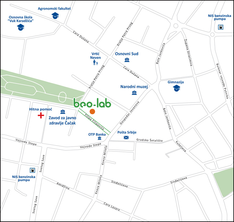 Beo-lab laboratorija dostupna u našem gradu 4 Mapa Beo Lab 01