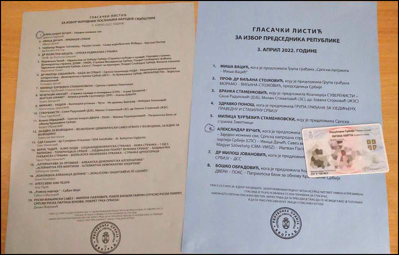 Kako je počelo, tako se i nastavilo 3 glasacki listic i licna karta