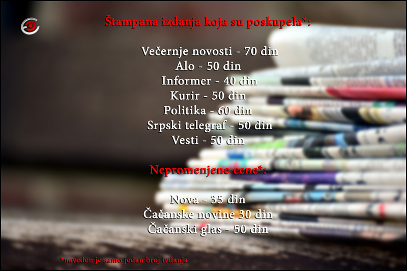 Pored svega poskupele i novine 1 novine cene 2022