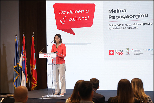 Melina Papageorgiou sefica odeljenja za dobro upravljanje Svajcarska kancelarija za saradnju 1
