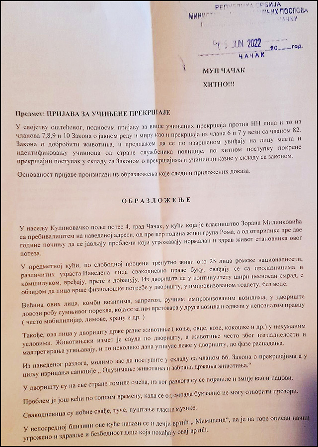 prijava Kulinovci