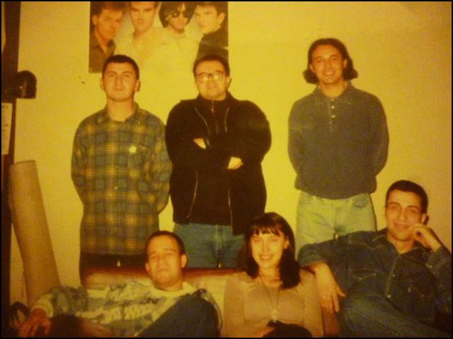 Tri decenije Radija Boom 93 2 Dragan Milanovic Misa Tadic Dragan Konstantinovic Uros Urosevic Svetlana Tosic i Vladan Jovanovic redakcija Boom radija 1996
