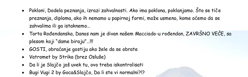 Macciado 2022. 4 Macciado 2022 Program dan Drugi 2