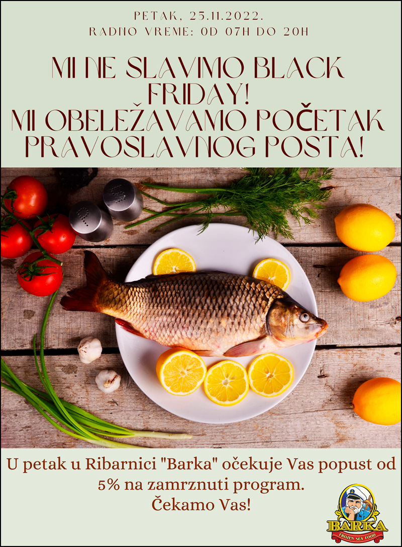 Nije Crni petak nego popust za početak posta 1 Principal plakat