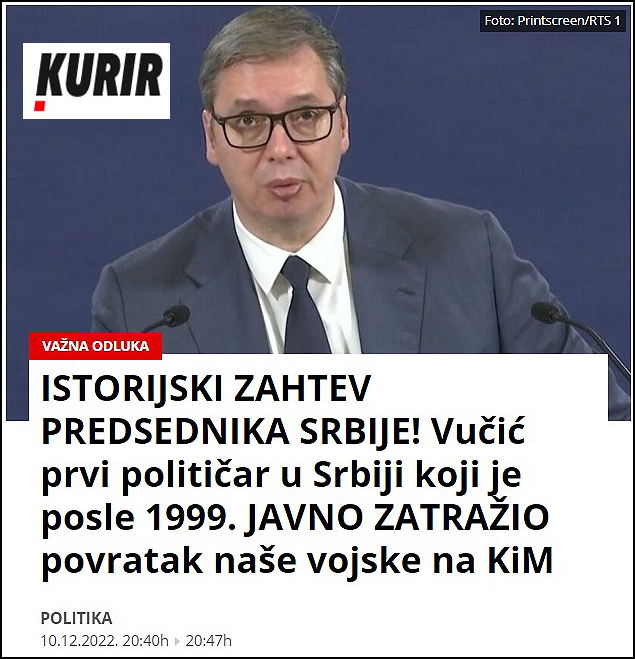 Vucic Kurir fake news