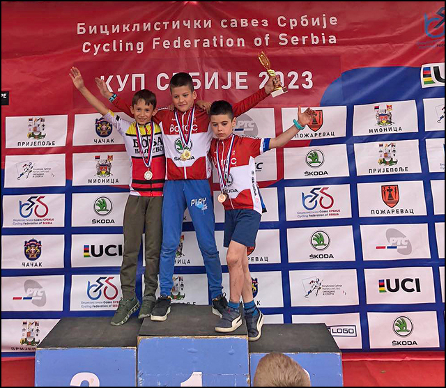 Dobar start sezone za čačanske bicikliste 5 Mladji polatraci Djordje Stanisavljevic i David Dragovic Kup Srbije Sombor 2023