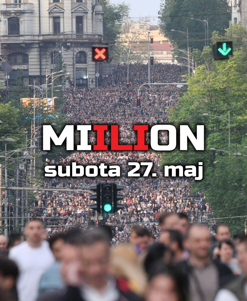 Društvenim mrežama širi se novi genijalni slogan za proteste „Srbija protiv nasilja“ 1 milion slogan