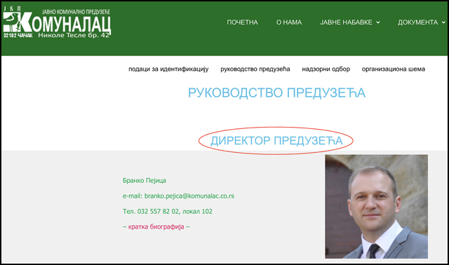 vd direktor komunalac
