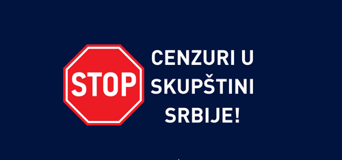 stop cenzuri u Skupstini