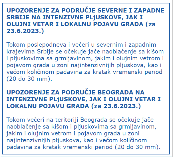 upozorenje