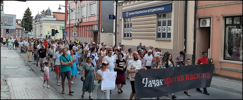 Protesti protiv nasilja u Čačku i Gornjem Milanovcu 9 stepa 3