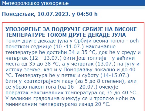 upozorenje