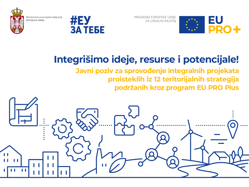 Javni poziv za sprovodjenje integralnih projekata proisteklih iz 12 teritorijalnih strategija podrzanih kroz program EU PRO Plus