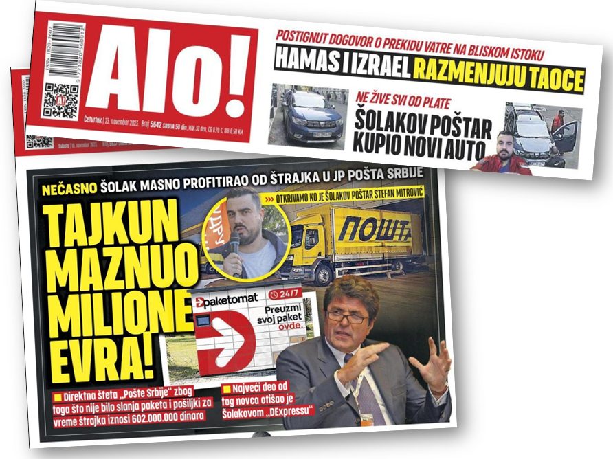Naslovne strane 2023: Šest novina, više od 1150 manipulacija 6 Tajkun iz poste Screenshot