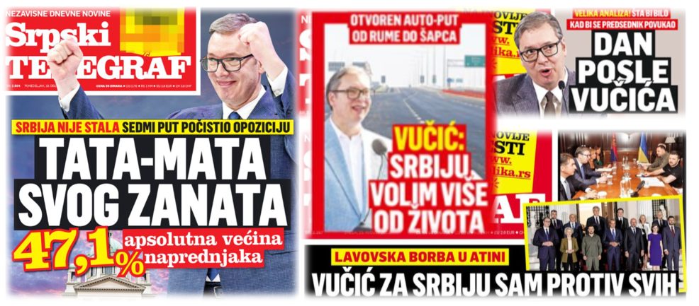 Naslovne strane 2023: Šest novina, više od 1150 manipulacija 5 Tata mata Screenshot