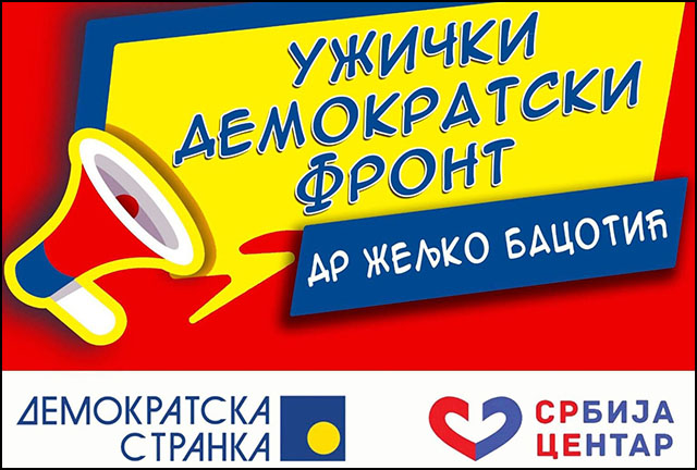 Uzicki demokratski front dr Zeljko Bacotic plakat