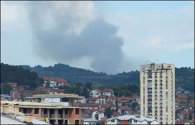 Dim u Uzicu od pozara na deponiji Foto Nenad Kovacevic