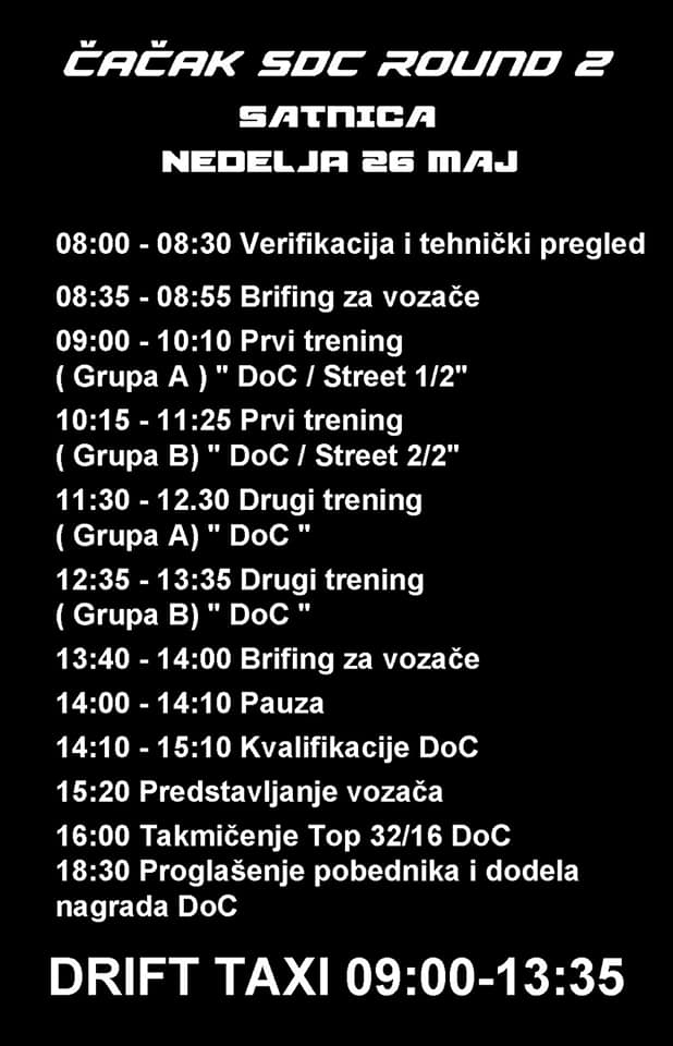 Ovog vikenda drift trke u Čačku 4 trke subote1