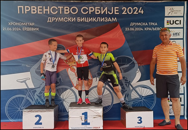 Damjan Dimitrijevic Prvak Srbije u voznji na hronometar 2024 decaci do 9 godina