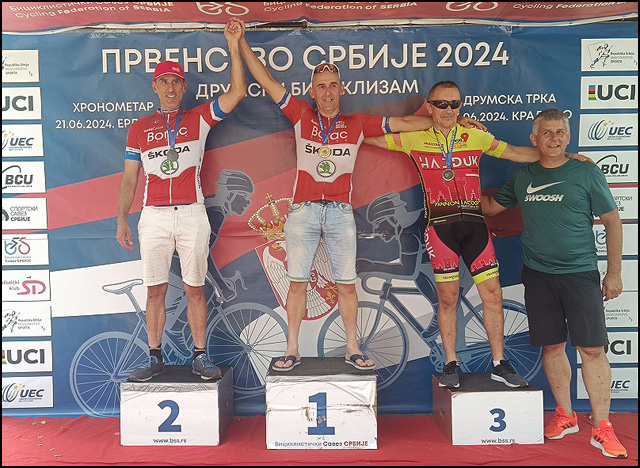 Slavisa Veskovic i Toni Smiljanic Prvenstvo Srbije u voznji na hronometar 2024 mastersi preko 50 godina