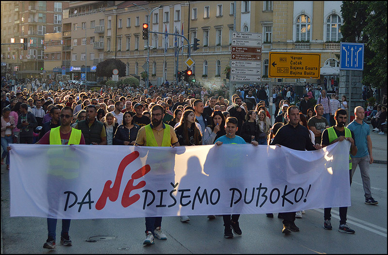 Direktor JKP Duboko: Čeka se dozvola za nastavak odlaganja smeća iz okolnih gradova 3 Protest u uzicu Foto Nenad Kovacevic 1