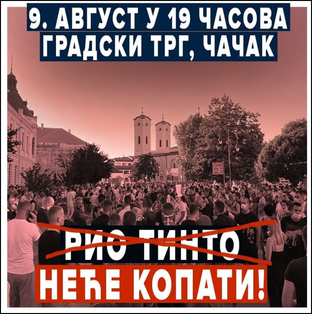 Cacak mprotest najava