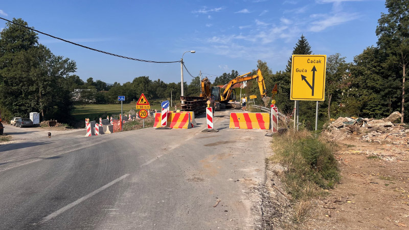 Počela sanacija mosta na starom putu Čačak - Kraljevo 1 most