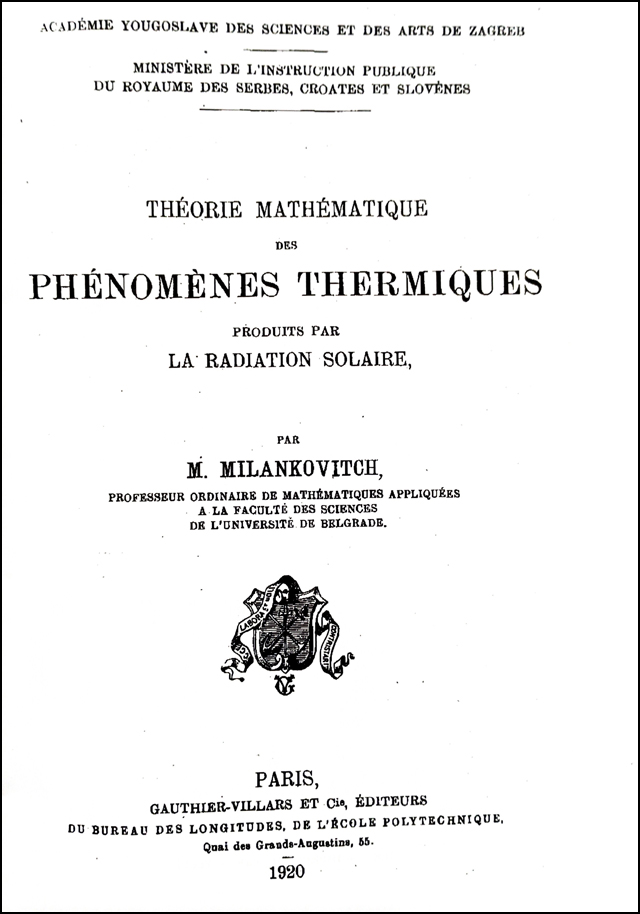 Međunarodna konferencija "Milankovićeva teorija klimatskih promena – Sto godina posle" 3 Milankoviceva teorija u Parizu 1920