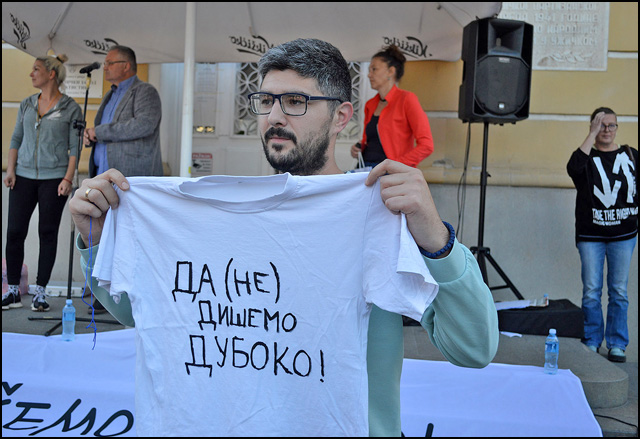 Najavljena blokada dovoženja smeća iz Užica na deponiju Duboko 4 Protest Foto Nenad Kovacevic