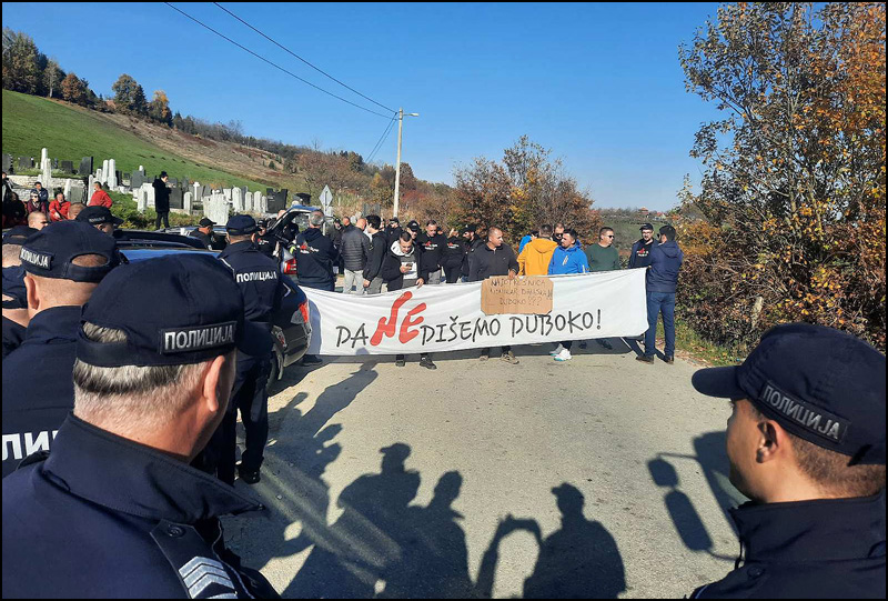 Obustavlja se proširenje i modernizacija deponije Duboko 2 Blokada deponije Foto Privatna arhiva