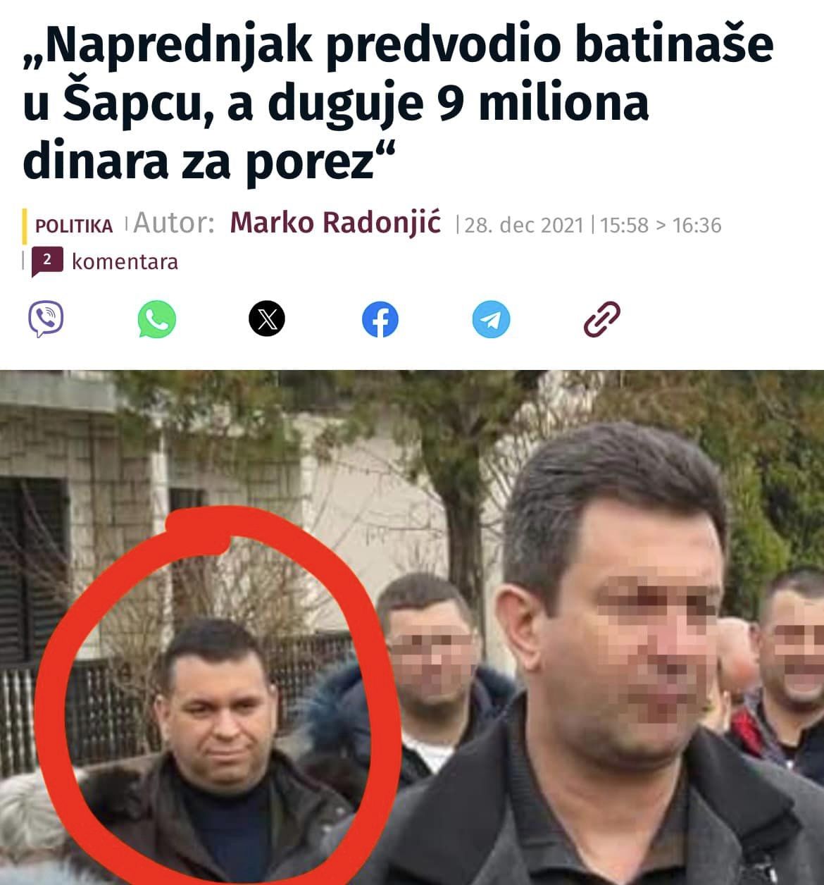 Čačanskim naprednjacima komanduje batinaš 3 micica