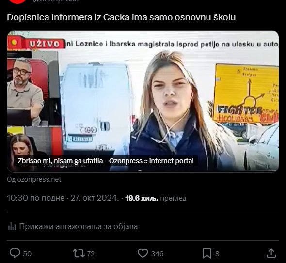 Ovo je najčitaniji tekst u oktobru 1 ninformerka