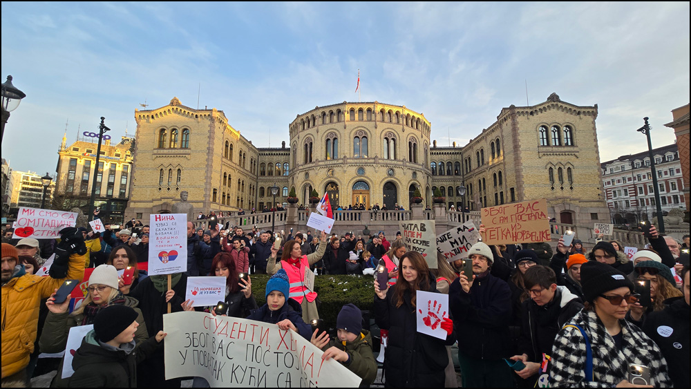 U Oslu održan skup podrške studentima u Srbiji 6 Oslo 3