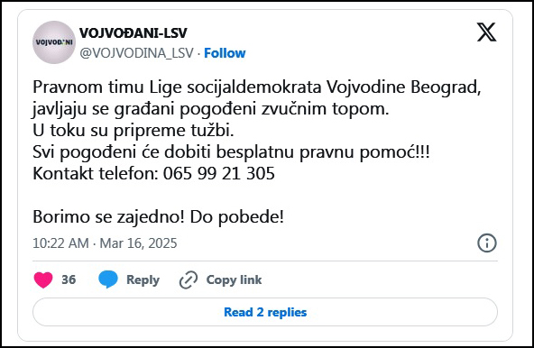 Pravnici savetuju: Tužiti državu zbog nelegalne upotrebe zvučnog topa 1 Olenik