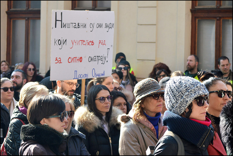 Protest prosvetnh radnika Foto Nenad Kovacevic 3